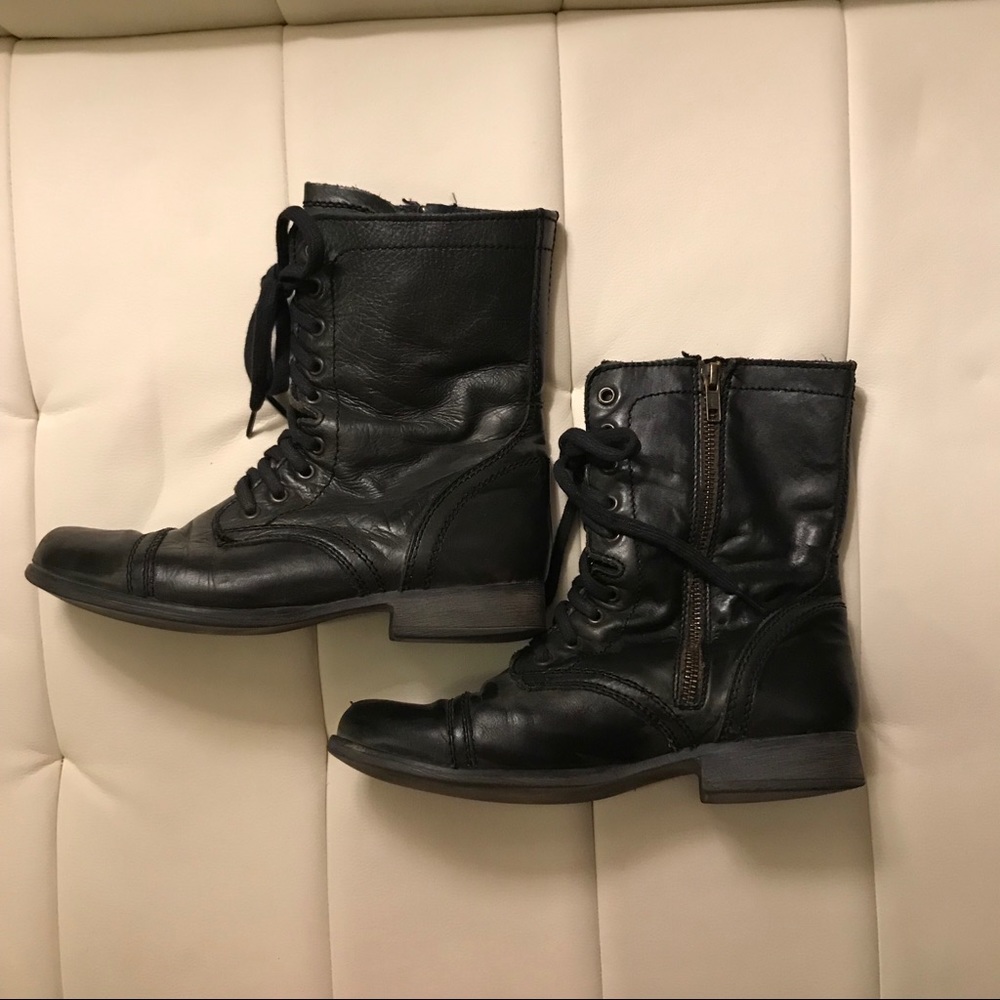Steve Madden Black “Troopa” Boots Size 8